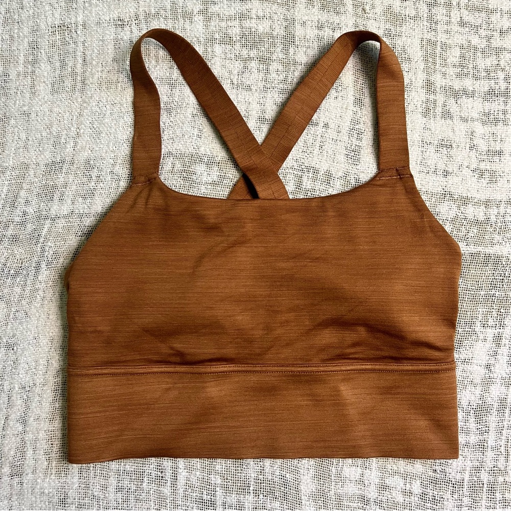 Athleta Brown Sports Bra Minimalist Design